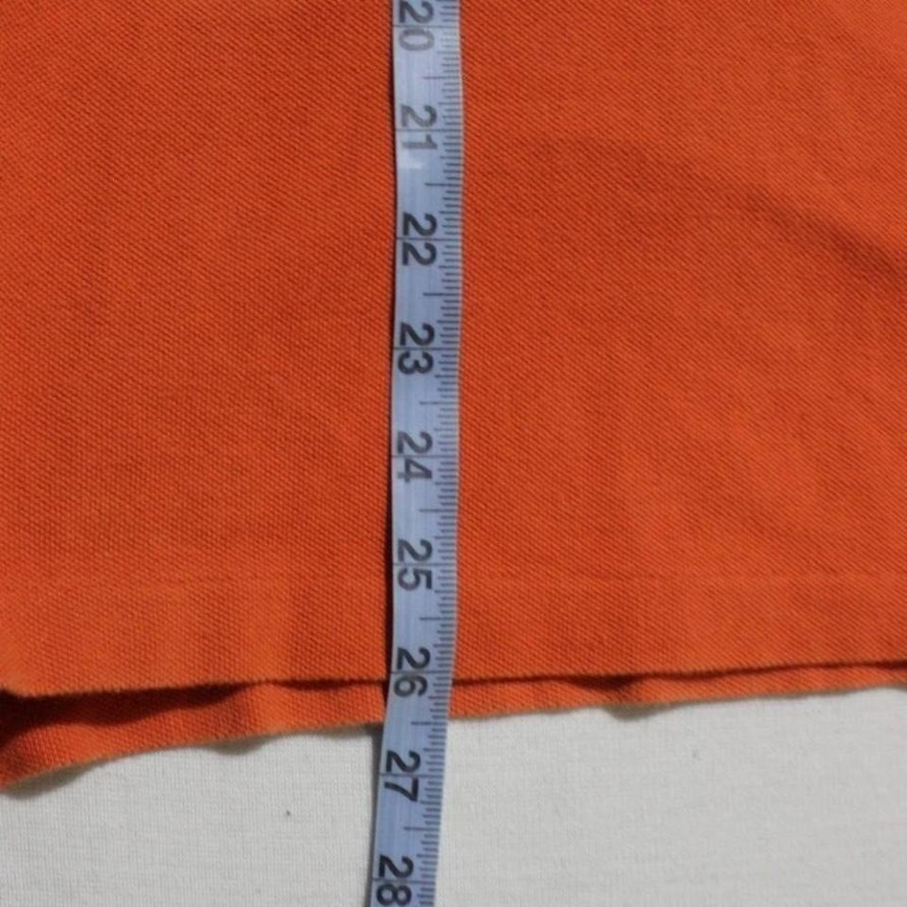 Mens/Unisex Y2K Skater Preppy American Eagle Orange Button Up Polo Shirt - Picture 7 of 8